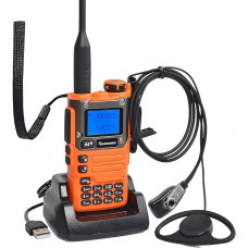 HYS Quansheng UV-K5(8) VHF UHF 5W Walkie Talkie Long Range Rechargeable Two-Way Radio (with Screw Mount), 200 Channel VOX Function, LED Light Built-in