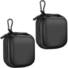 Tragbare Kopfhörer-Hülle, Kopfhörer, Bluetooth-Headset, kleine Aufbewahrungstaschen, Mini-Münzgeldbörse, Aufbewahrungsbox, Reise-Tragetasche, Headset für Kopfhörer, USB-Kabel, Ladegerät, 2 Stück