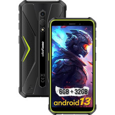 Ulefone Armor X12 Smartphone, bruchsicher, Android, 13 GB, 6 GB + 32 GB ROM/TF-256 GB, 13 MP Kamera, 4860 mAh Akku, Display 5,45 Zoll HD+, bruchsicheres Telefon 4G Dual SIM/NFC/GPS/2 Jahre Garantie