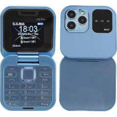 Yunir Folding Mobile Phone for Seniors, 2G Unlocked Senior Folding Mobile Phone with 1.77 Inch Screen, Dual SIM Senior Basic Mobile Phone with Large Buttons and LED Flashlight (Blue)