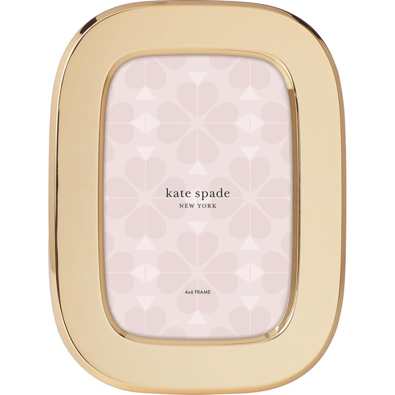 kate spade new york South Street Oval Photo Frame, 4x6 Inch, Gold, Metal, Gold, 0.8 LB