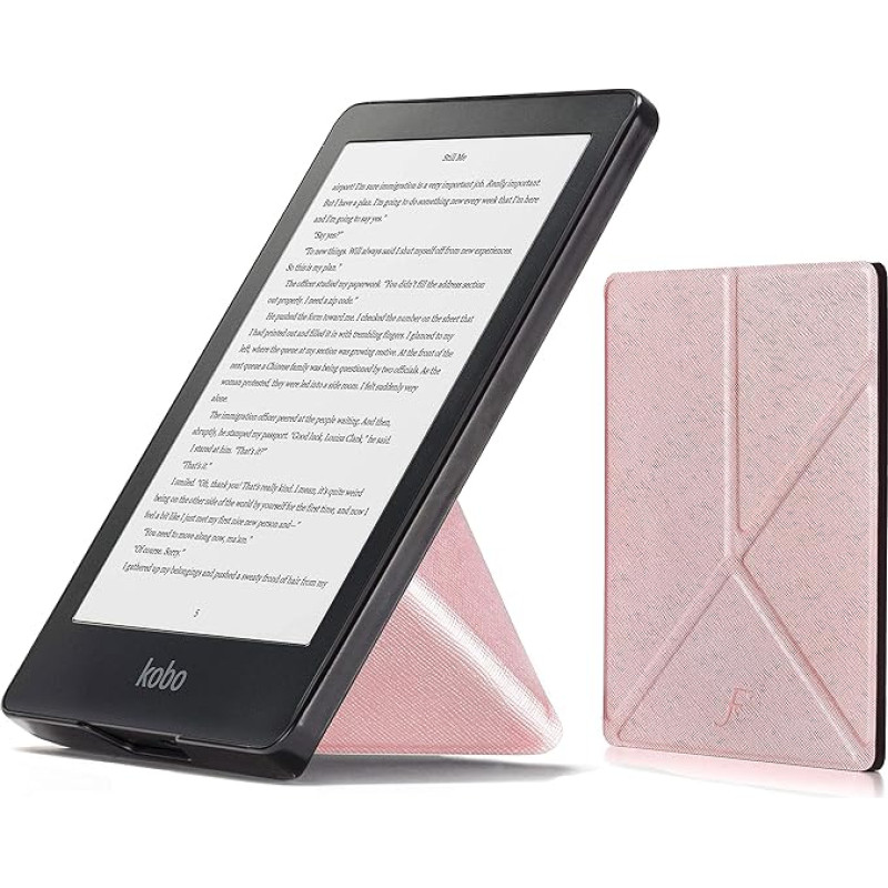 Forefront Cases Case for Kobo Clara HD - Magnetic Protective Case Cover & Stand for Kobo Clara HD - Origami Design - Auto Sleep Wake Function - Thin Lightweight - Rose Gold