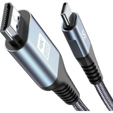 AviBrex USB C to HDMI Cable 4K 3M, USB Type C to HDMI 4K UHD Cable Braided (Thunderbolt 3/4 Adapter Compatible) with iPhone 16 15 Pro Max, Samsung S25 S24 to S8, Surface, MacBookPro/Air, iMac, iPad,