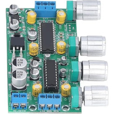 Amplifier Tone Board Preamplifier Volume Control Board Treble Bass Volume Balance Module Audio Amplifier Module for Home Cinema AC10-24V DC12-32V