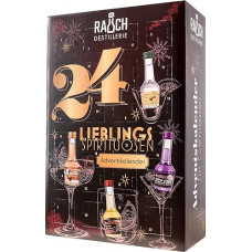 Dr. Rauchs Spirituosen Adventskalender 24 x 20ml 25-44% Vol | Gin | Rum | Kräuterliköre | Edelbrände