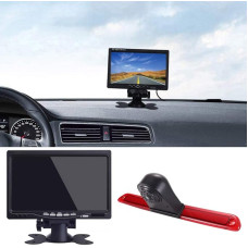HD Brake Light Reversing Camera Set with 7 Inch LCD Monitor, Van Waterproof Night Vision Car Rear View Camera Replacement for Mercedes Sprinter W906 W907 W910 316 CDI/VW Crafter Caravelle 2007-2015