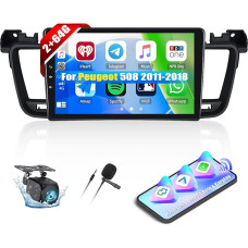 [2G+64G] Android 13 Autoradio für Peugeot 508 2011-2018 mit Carplay Android Auto,9“ Touchscreen Radio mit Bluetooth GPS WiFi FM/RDS Mirror Link+AHD&Mic Rückfahrkamera
