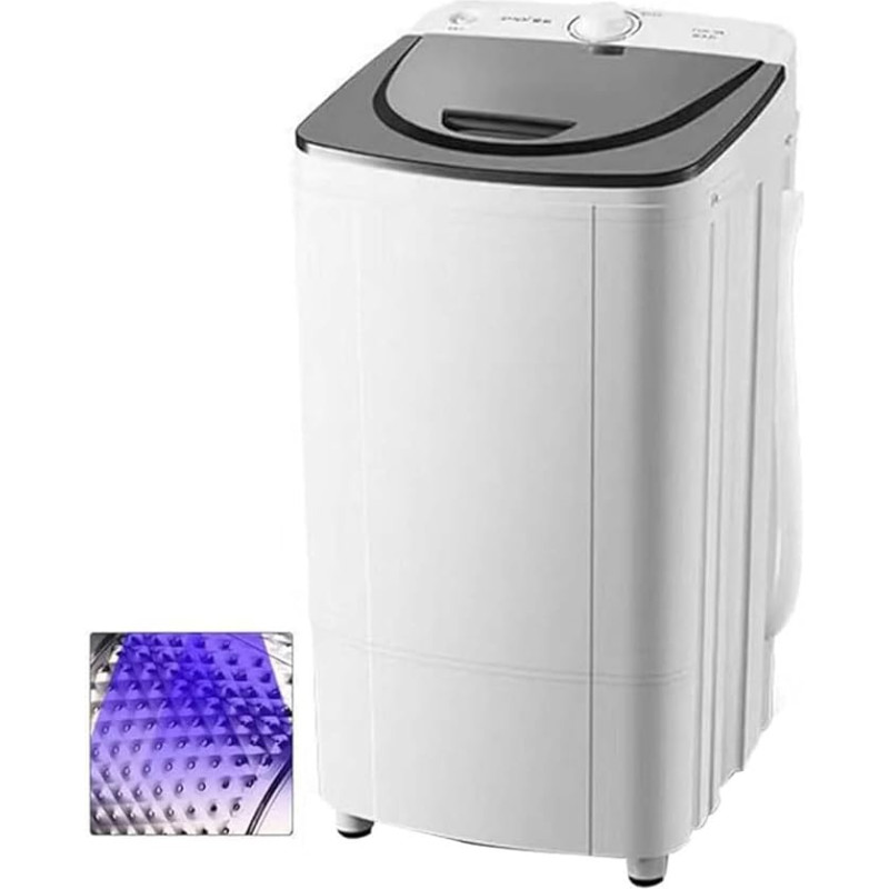 10 kg spin dryer, energy and energy-saving spinner, quality motor + blue light sterilisation + stainless steel inner cylinder, timer function, for people with limited (colour: plastic drum)