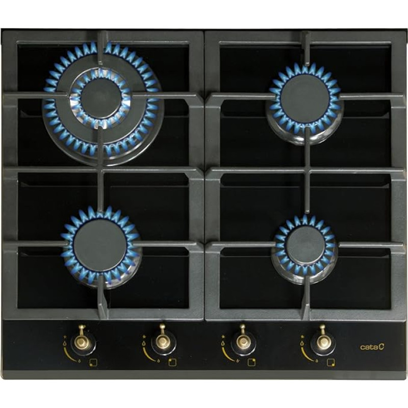 CATA Encimera RCI631BK Dujų 08028403 Dujinė kaitlentė RCI 631 Juoda