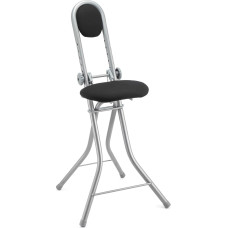 Ribelli Adjustable Back Chair for Kitchen, Office, Kitchen, Chair, Height Adjustable, Approx. 102 x 46.5 x 10 cm, Silver/Black, 500201, Approx. 102 x 46.5 x 10 cm