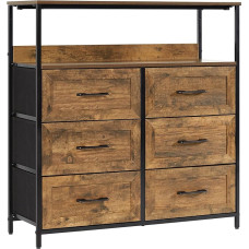 LYNCOHOME Komoda su medžiaginiais stalčiais, šoninė spinta, prieškambario spintelė su 6 medžiaginiais stalčiais ir skyriais, stalčių spintelė, organizatoriaus baldai virtuvei, biurui, miegamajam