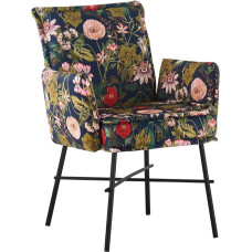 B&D home Jürgen 11129-PETR-1 Valgomojo kėdė Minkšta kėdė, skirta valgomajam, svetainei, biurui, pramoninio modernaus elegantiško dizaino, gėlėta