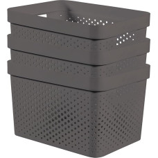 CURVER Infinity Dots - Grey, 3 x 17 Litres