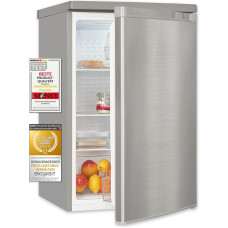 Exquisit Full-Room Fridge KS16-V-040D Inoxlook | Fridge without Freezer Freestanding 126 L Volume | Stainless Steel Look