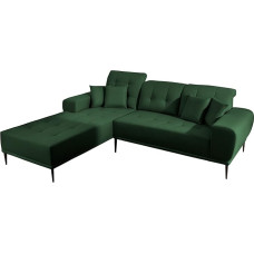 Mirjan24 Dretos kampinė sofa su reguliuojamais galvos atlošais, sofos komplektas, sofos komplektas, gyvenamasis kraštovaizdis, poilsio sofos kampinė sofa Minkšta kampinė sofa (pusė: kairė, Samoa 6)