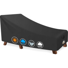 Zettum 200 cm Cover for Sun Lounger, 600D Oxford PU Coating Garden Lounger Cover, Waterproof and UV-Resistant Covers for Loungers, Deck Chair Tarpaulin (203 x 81 x 81 cm)