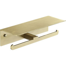 Tualetinio popieriaus laikiklis su lentyna Modernus tualetinio popieriaus laikiklis Sieninis tualetinio popieriaus laikiklis su telefono stovu Vonios aksesuarai Aliumininis tualetinio popieriaus laikiklis vonios kambariui Tualetas Virtuvė, auksas, dviguba