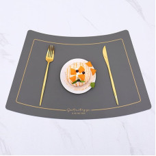 Tischset 4Er Set, Sektor Hitzebeständig Abwischbar Platzsets, Küchen-Tischsets für Esstisch, 51x29.5cm, Grau