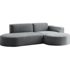 Kaiser Möbel - L formos sofa - kampinė sofa, 3 vietų sofa - 236 x 165 cm - L formos sofa svetainei, paauglių kambariui - L formos gyvenamasis kraštovaizdis - Osmanų dešinė - Antracitas