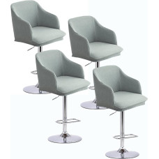 Hoowarm Bar Chair Cover with Armrests Set of 1/2/4/6 Stretch Bar Stools Protective Cover with Foam Column Protective Cover for Short Swivel Dining Chair Suitable for Kitchens, Counters, Bars (Colour: