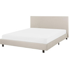 Albi Modern Upholstered Bed 160 x 200 cm Beige Fabric Bed Frame