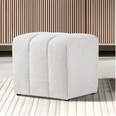 Get Set Style Rechteckiger Ottomane, Leinenstoff-Fußhocker für Couch, moderne Ottoman-Bank, zusätzliche Sitzgelegenheit für Wohnzimmer, Schlafzimmer, Eingangsbereich oder vielseitig verwendbar als