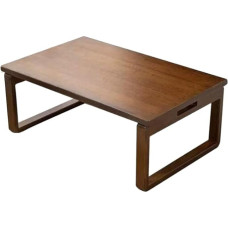 ZLSNOBLE Langų staliukas Mažas kavos staliukas su sulankstomomis reguliuojamomis kojelėmis, palangė Japonijos Tatami arbatos staliukas pusryčiams, arbatai, žaidimams, biurui (70 x 50 x 31 cm)