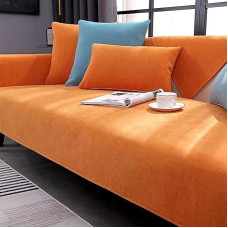 XRDSHY Sofos užvalkalas, sofos užvalkalas, sofos užvalkalas, sofos užvalkalas, sofos užvalkalas sėdynei, sofos antklodė, neslystantys sofos užvalkalai, sofos apsauga, oranžinė - 70 x 180 cm