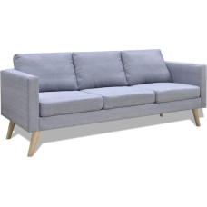 BaraSh Sofa 3-Seater Fabric Light Grey Modern 3 Seater Guest Sofa with Armrest, Tufted Loveseat Sofas for Living Room/Bedroom/Office/Apartment