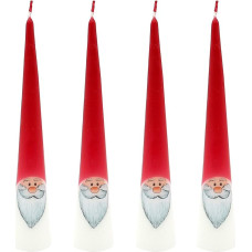 Dekohelden24 FR-512040-AK Gnome Large Advent Candles 25 x 4.5 cm Pack of 4