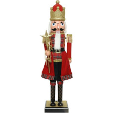 Zarivy Nutcracker with Crown 32 x 32 x 160 cm: An elegant and eye-catching Christmas ornament that will enhance any room. Perfect for decorating and adding a festive touch to your home. A