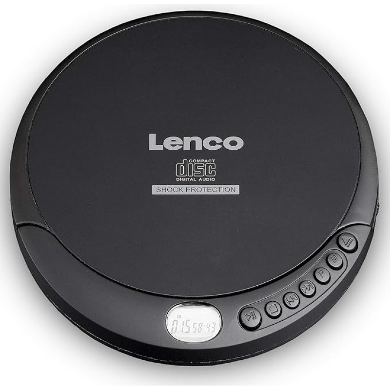 Lenco CD Portable CD Player Walkman Discman with Headphones and Micro USB Charging Cable