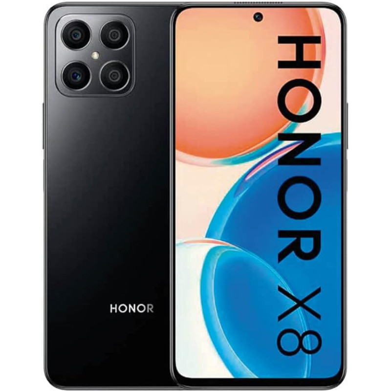 HONOR X8 išmanusis telefonas 6+128GB Mobilieji telefonai LCD ekranas 6,7 colių 90Hz Profesionalus fotoaparatas 64MP 4000mAh Greitasis įkrovimas NFC Dviejų SIM kortelių GMS