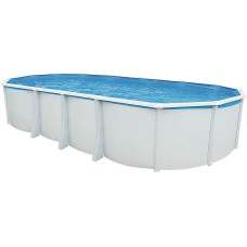 Steinbach Highline, 730 x 366 x 132 cm, oval white steel wall pool set 28900 L, 012624