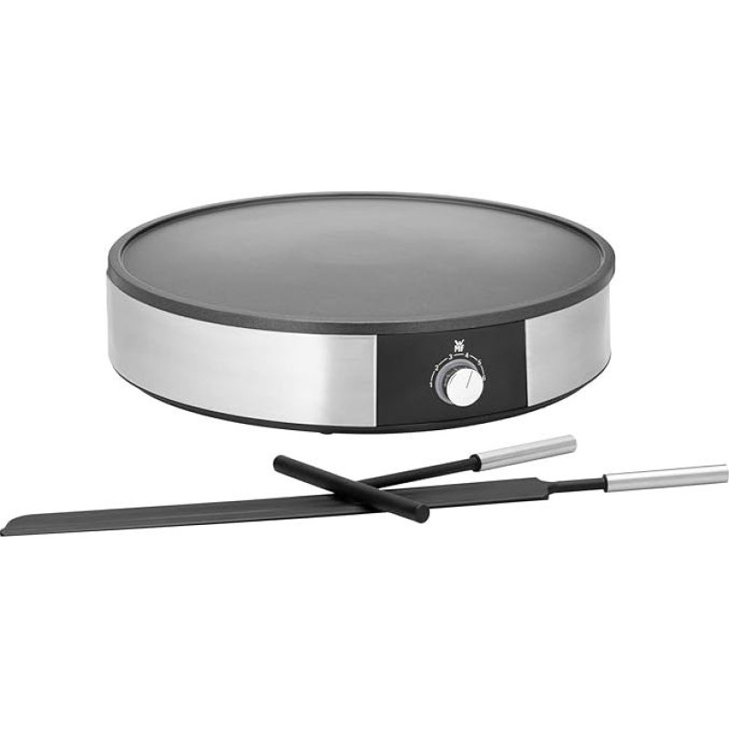WMF Lono Crepes Maker (1600 W, Ø 33 cm, creperie with turner and dough distributor, non-stick coated)