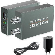 SDI į HDMI keitiklis, SDI į HDMI su SDI kilpos išvestimi, 1080p HD-SDI / 3G-SDI / SD-SDI į HDMI vaizdo garso keitiklis, BNC į HDMI adapteris SDI kameros monitoriaus projektoriui