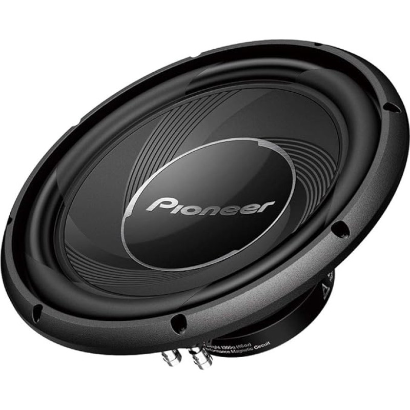 Pioneer TS-A30S4 Subwoofer (1400 W), 30 cm/12 inch, IMPP Membrane for Powerful Sound, Continuous Output Power 400 W, Black