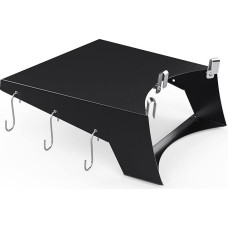 onlyfire BBQ Side Table, Grill Table Shelf, Side Table for Weber 57 cm Kettle Grill & Master-Touch Charcoal Grill, Grill Accessories for Weber Kettle 57 cm