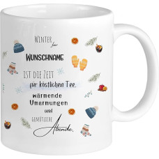 GRAZDesign Tasse Weihnachten mit Namen personalisiert Spruch Weihnachtlich, Kaffeebecher als Geschenk Keramik 330ml