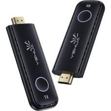 Yehua belaidis HDMI siųstuvas ir imtuvas, 5G/2,4 GHz HDMI radijo perdavimo siųstuvas ir imtuvas, skirtas vaizdo ir garso transliacijai iš nešiojamojo kompiuterio, kompiuterio, fotoaparato, 