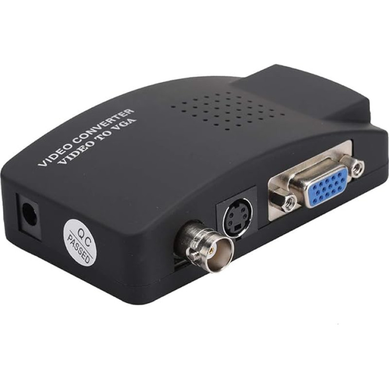 PUSOKEI BNC to HDMI Converter, BNC to VGA Video Converter for Computer PC EU Plug, BNC S-Video to VGA HD Converter Adapter, Plug & Play