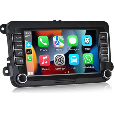 1GB + 32GB CAMECHO Android 13 CarPlay Android automobilinis radijas Golf 5 6 Polo Tiguan Caddy Skoda Passat, 7 colių jutiklinis ekranas su GPS/Bluetooth/WiFi/USB/FM+atsukimo kamera