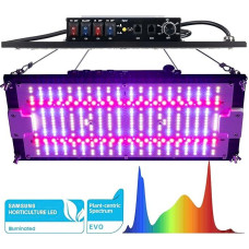 TviewSmart Grow Lamp 150 W Plant Lamp - Independent Full Spectrum Grow Light UV IR Red Blue Light Switch with Samsung LM301H EVO Diodes Dimmable LED Grow Light for Indoor Plants
