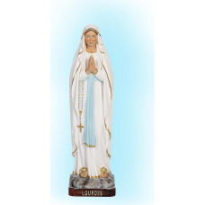 OVUNQUE PROTEGGIMI Resin Statue Madonna of Lourdes 30 cm Indoor and Outdoor Figurine Madonnina Figurine Handmade in Italy