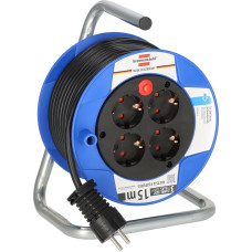 15 m ilgio kabelio ritė - mėlyna