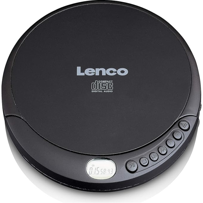 Lenco CD-010 - Portable CD player Walkman - Diskman - CD Walkman - with headphones and micro USB charging cable - black