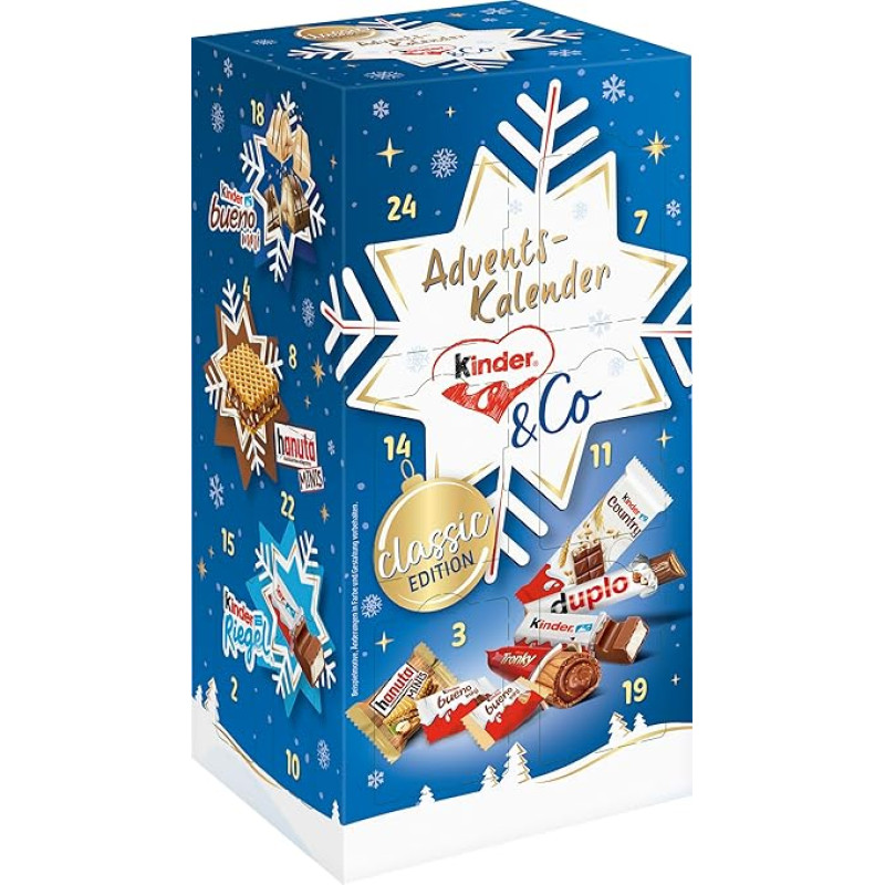 kinder & Ferrero Advento kalendorius - Advento kalendorius su gardžiais šokolado patiekalais - 1 kalendorius po 295 g