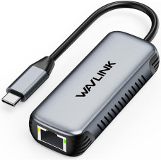 WAVLINK USB C-5G Ethernet adapteris, 5000 Mbps USB C adapteris, Ethernet tinklo adapteris be tvarkyklių, skirtas nešiojamiesiems kompiuteriams, suderinamas su 