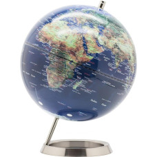 EXERZ 25 cm studentų gaublys anglų kalba - supakuotas aukštos kokybės kraft dėžutėje, idealiai tinka dovanoms (tamsiai mėlyna)