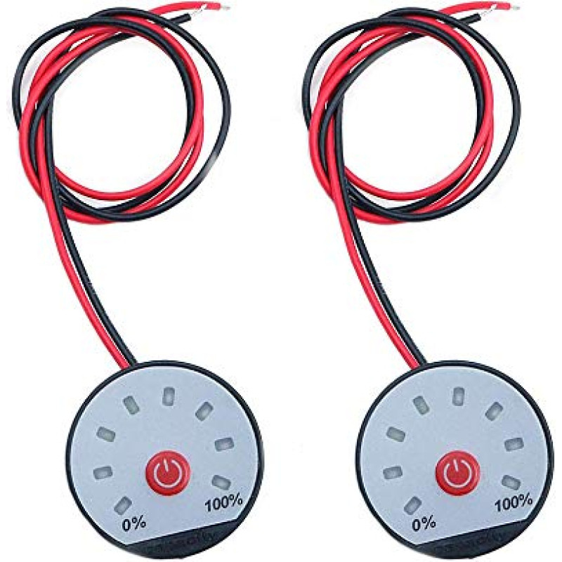 DollaTek 2 vnt. 8-65 V universalus LCD LCD automobilio rūgštinio švino ličio akumuliatoriaus talpos ekranas Skaitmeninis voltmetro įtampos testeris